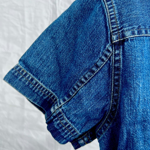 Liz Claiborne Lizwear Women's light Blue Button Front Denim Jean Jacket Petite M - Picture 5 of 10